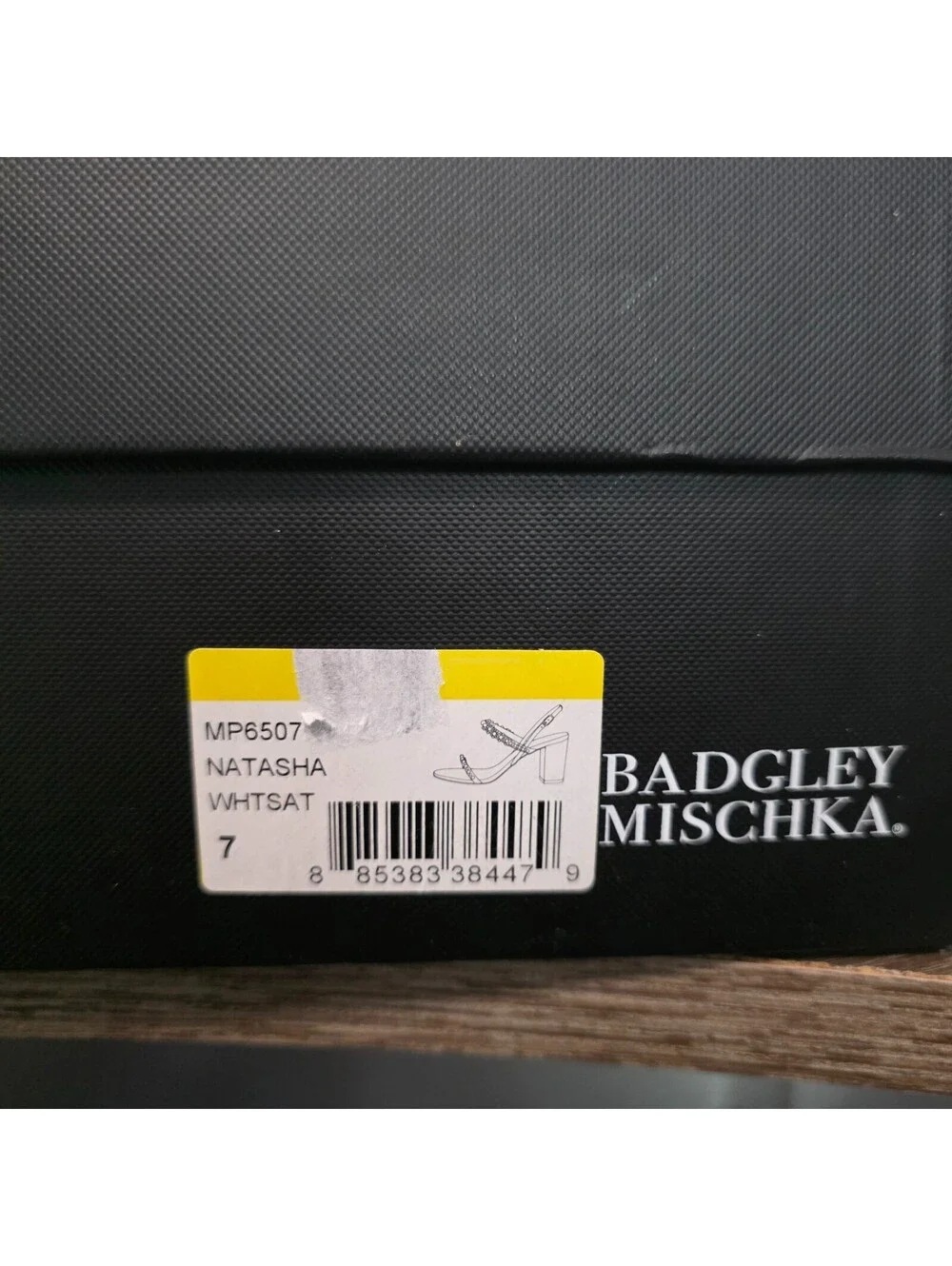 Badgley Mischka Natasha White Satin Heeled Sandals Size 7